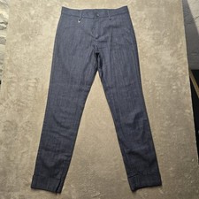 Gucci Trousers Dress Pants Dark Blue Womens Size 38 Stylish Ankle Zippers