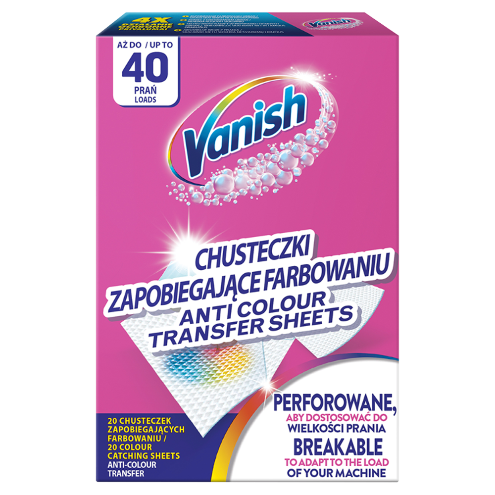 Panni anticolorazione Vanish Color Protect 20 pezzi