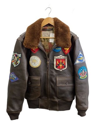 Avirex G-1 Topgun Model/Leather Jacket Blouson/L/Sheep Leather/Brw/6181013// 369