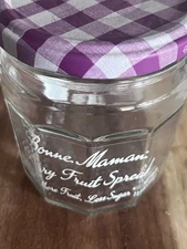 Bonne Maman Empty- Cherry Fruit Spread Glass Jar