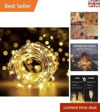 12M LED Fairy Lights - 120 Warm White Waterproof String Lights for Every Occa...