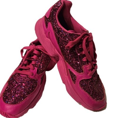 ADIDAS FALCON Women's Sz 9 Pink Glitter Chunky Torsion Out Loud | eBay