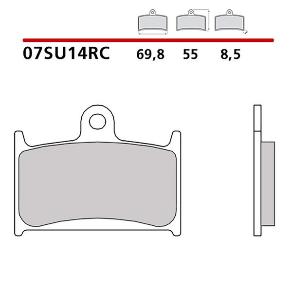 Brembo VORDERRADBREMSBELAGE-KIT FUR Triumph Sprint ST 955 99-04-COD. 07SU14RC-image