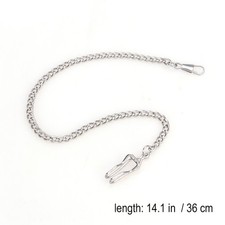 Silver Watch Fob Chain Pocket Watch Keychain Chain Key Holder Vintage