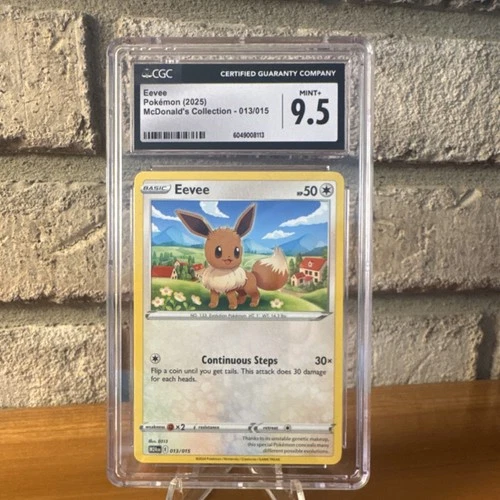 Pokémon TCG Eevee CGC 9.5 Regular McDonald's Collection 2025 013/015 Card