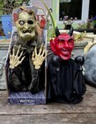 2 Halloween Hand Puppets Punching, Reaching Arms-"When Puppets Attack" New+Box — photo 1