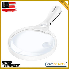 Large Magnifying Glass with Light 10X 20X 45X Illuminated Handheld Magnifier....