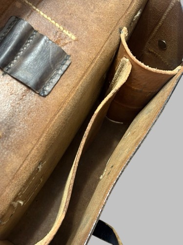 WW2 German Edelweiss Alpine Leather Bag Antique Military Satchel 1940s Gear Rare - Picture 19 of 20