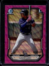 2026 Bowman Roldy Brito Chrome Fuchsia Wave Refractor 1st Prospect #/199 Rockies