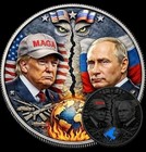 2026 - USA vs RUSSIA - Trump Putin Global Conflict 1 Oz .999 Copper UV Reactive — photo 1