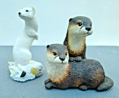 Border Fine Arts ''Water Babies'' Otters & ''In Ermine'' Stoat 2 Stück Konvolut - sehr guter Zustand