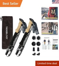 Lightweight Trek-Z Collapsible Trekking Poles - Ergonomic & Adjustable 100-120cm