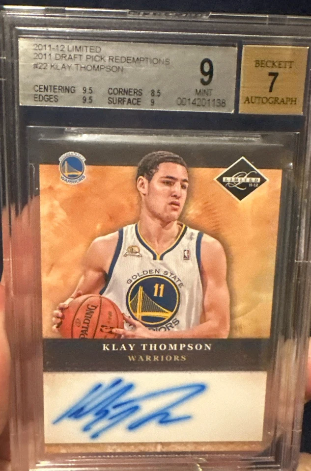 Selección limitada del draft de Klay Thompson 2011 redención automática Beckett 9,5/10 #22 Foto 2 de 4
