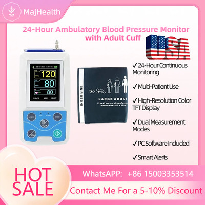 Ambulatory Blood Pressure Monitor 24 Hour with Adult Cuff - Fast US Shipping