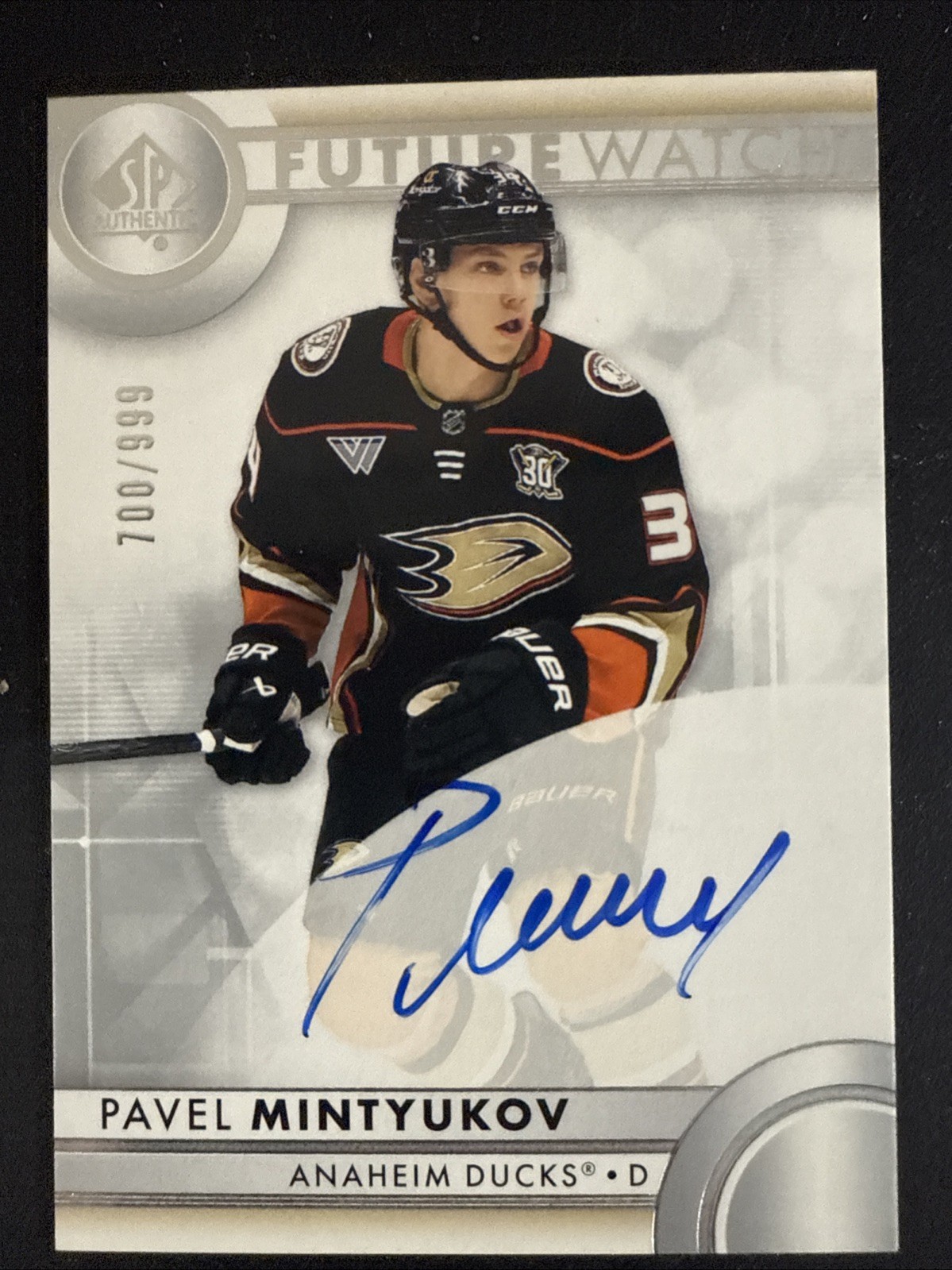 2023-24 SP Authentic Future Watch Auto /999 Pavel Mintyukov 183