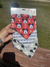 NEW Disney Mickey / Minnie Mouse Baby Boy Bandanna Bib 4-Pack