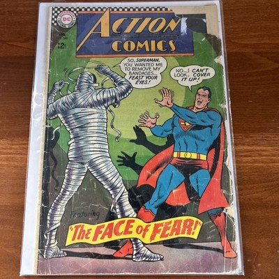 Superman Action Comics #349, 1967. The issue is titled ''The Face of Fear!''