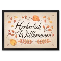 Herbstlich Willkommen FußMatte In 35X50 Cm Mit Bunten BläTtern