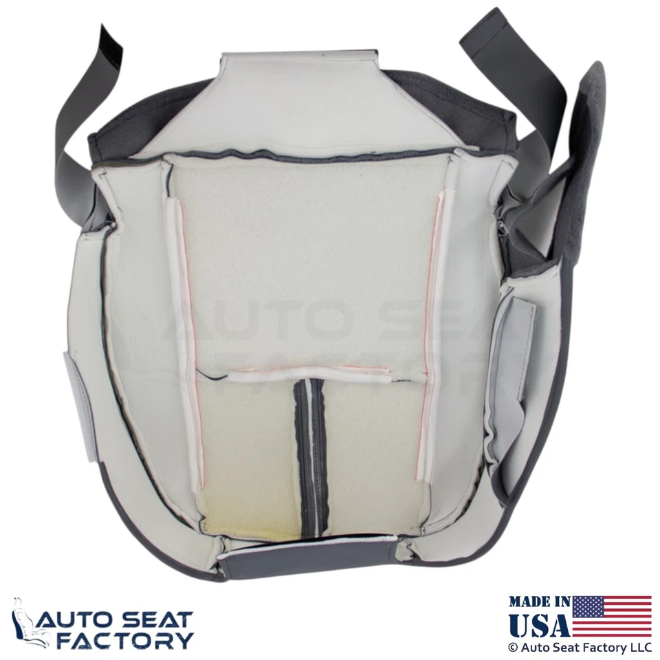 Fundas de asiento inferiores grises para conductor Perf de cuero genuino para Lincoln MKZ 2010 Foto 2 de 4