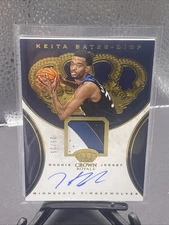 2018-19 Crown Royale Keita Bates-Diop Rookie 3 Color Patch On Card Auto #25/25