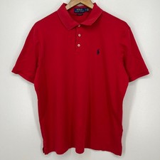 Polo Ralph Lauren Polo Shirt Men's Size L Red Classic Fit Pony Logo Short Sleeve