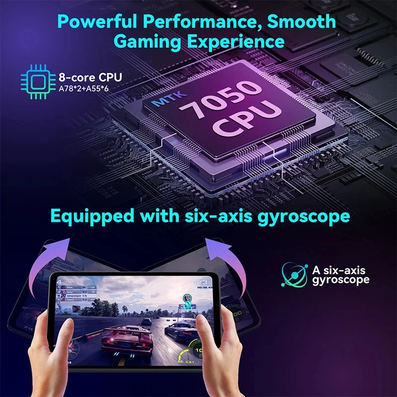 8.4inch Tablet Android14 MTK Dimensity 7050 CPU 2560x1600 IPS/16GB+256GB/6500mAh - Image 3 of 4