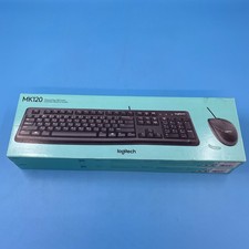 Lot of 2  OPEN BOX Logitech MK120 Wired Keyboard and Mouse Set Combo