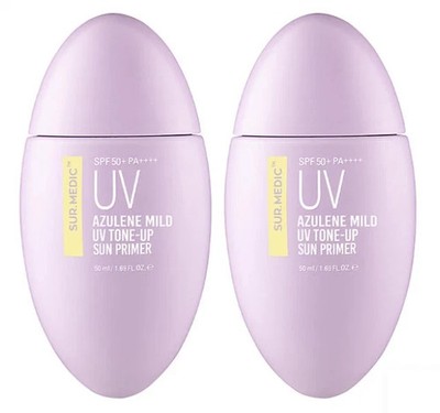 Sur.Medic Azulene Mild UV Tone-Up Sun Primer 50ml x 2pcs SPF50+ PA++++ /Tracking