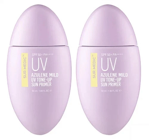 Sur.Medic Azulene Mild UV Tone-Up Sun Primer 50ml x 2pcs SPF50+ PA++++ /Tracking