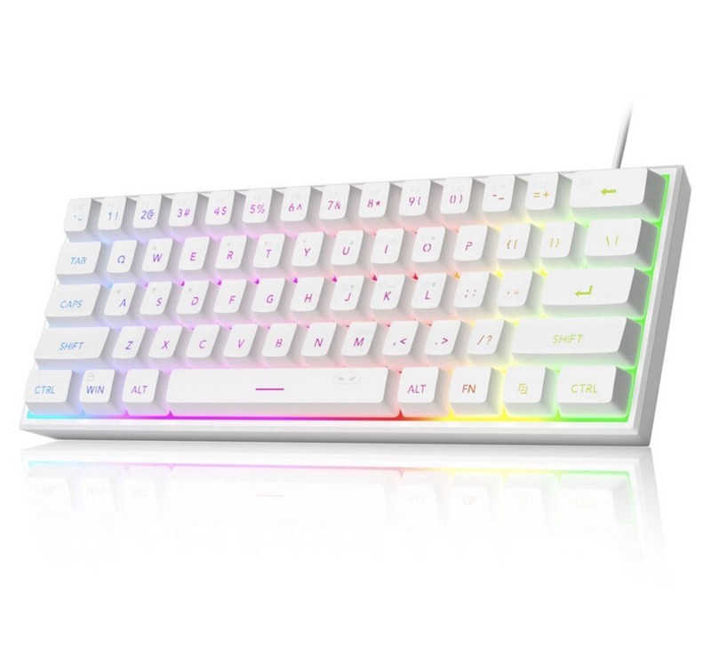 MageGee TS91 60% Wired Gaming Keyboard, QWERTY US layout And RGB backlighting