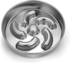 Slow Feeder Dog Bowl 2 Cups Stainless Steel Heavy Duty Non-Slip Base Puzzle Maze
