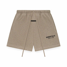 Fear of God Essentials Men's Gray Solid Sweat Shorts Drawstring Logo Pockets