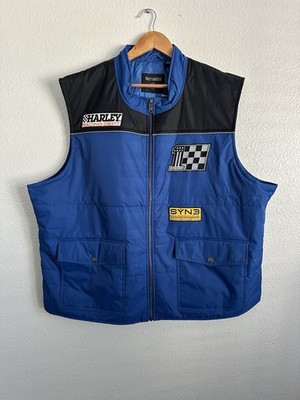 Harley Davidson Motorcycle #1 USA Racing Department Vest Jacket Men s Size 3XL