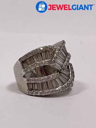 STERLING SILVER WHITE STONE RING SIZE-8.00 13.3G #GP555 | eBay