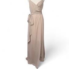 Show Me Your Mumu Women's Wrap Dress Size Large Pink blush/Cream bridesmaid