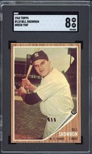 1962 Topps 110 Bill Skowron ( GREEN TINT ).  SGC 8 NMMT.  (TX4604).