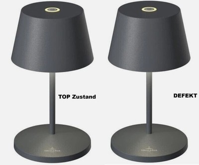 2x Villeroy & Boch Seoul 2.0 Nachttischleuchte kabellos Anthrazit (1x defekt)