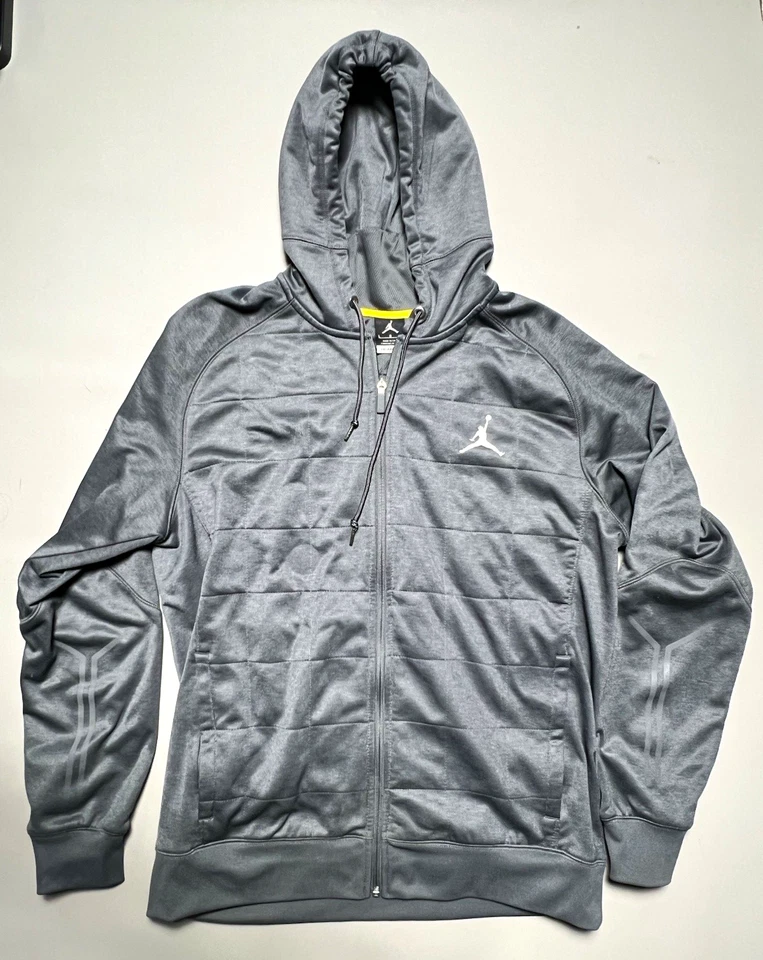 Jordan Therma-FIT Men's Full-Zip Hooded Fleece Track Jacket Gray L - Image 1 of 4