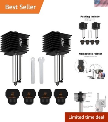 High-Temperature 0.2MM Hotend Replacement Kit with Silicone Covers for A1 Mini