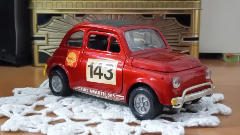 Politoys 1:25, Serie M: N°599 "FIAT 500L".  Fiat Abarth 595. Ottimo Stato! - Immagine 4 di 4