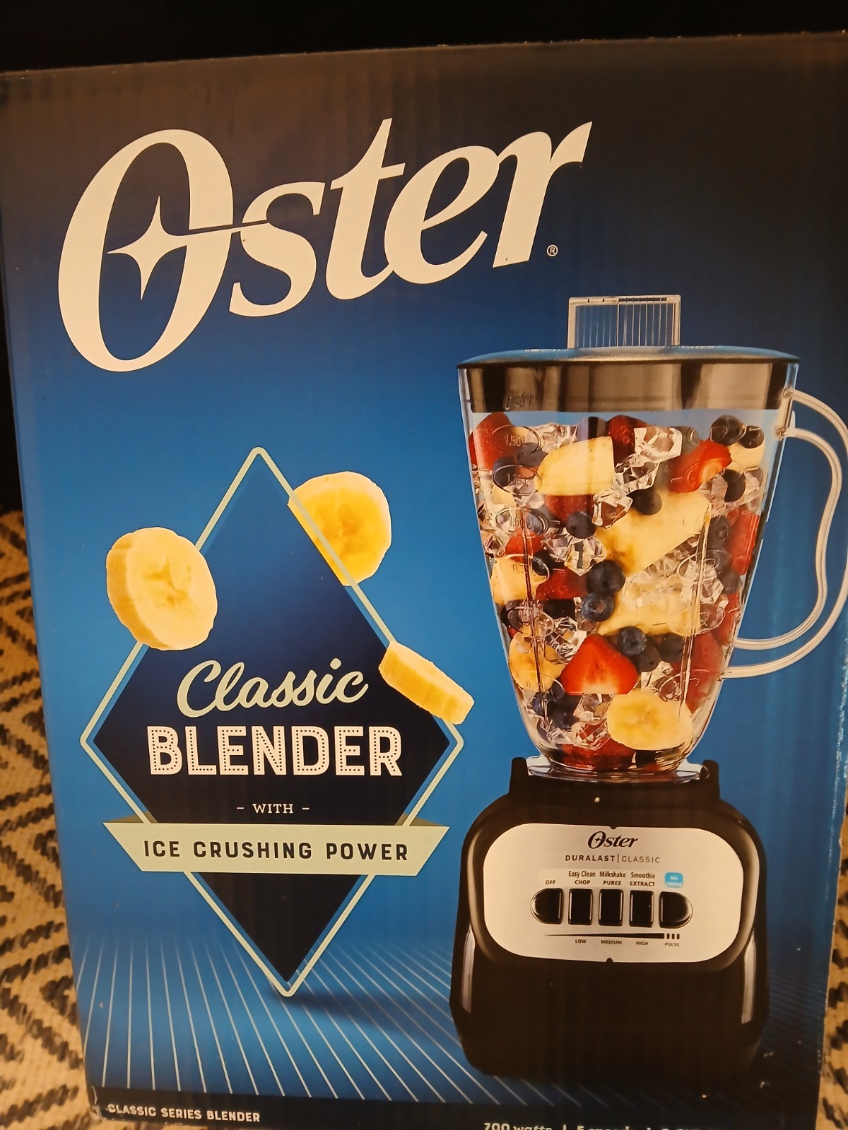 Oster Classic Blender, Ice Crushing power, 700 watts,5 speed