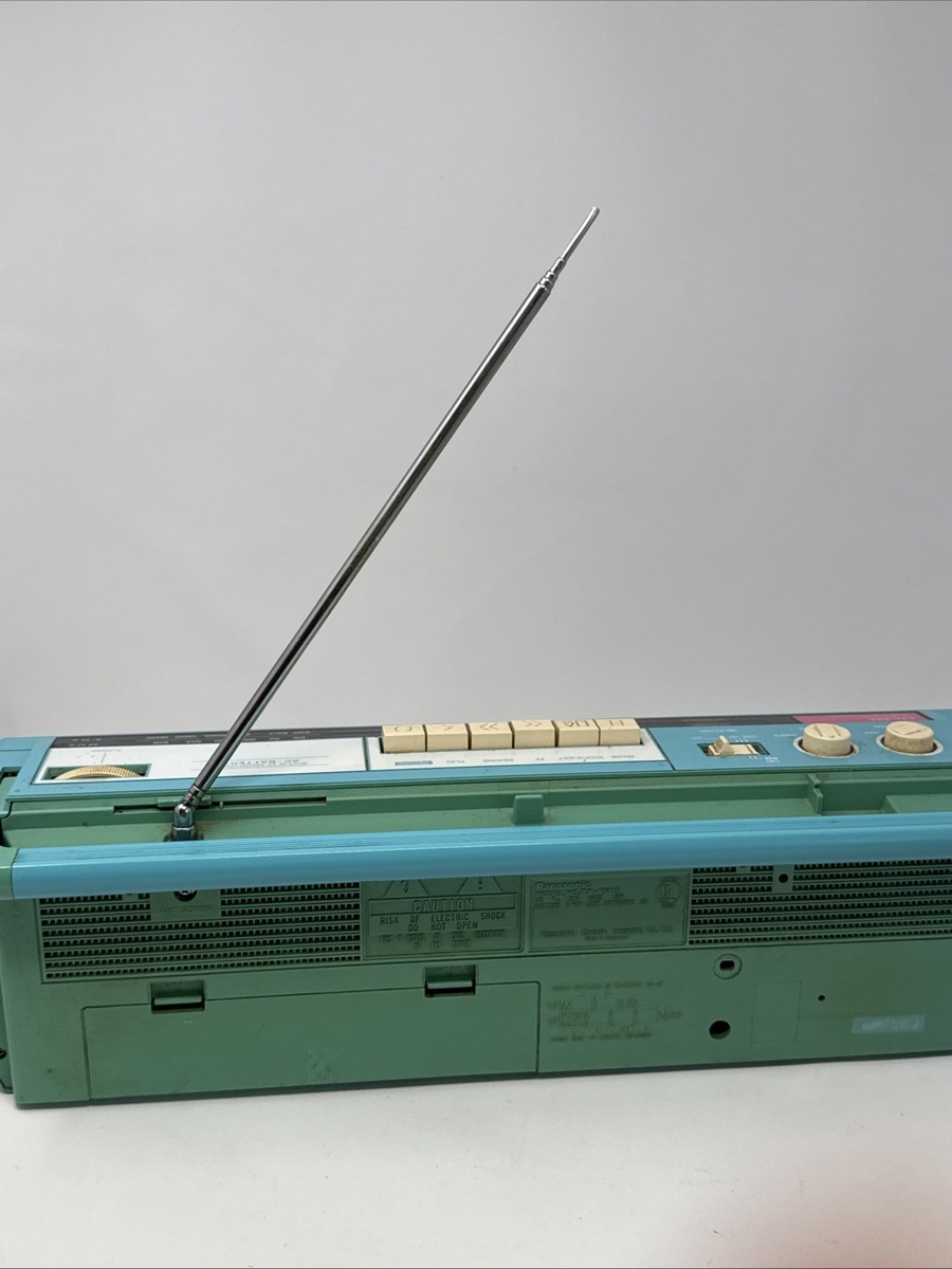 Vtg Panasonic RX-FM15 Teal AM/FM Radio Cassette Player Boombox