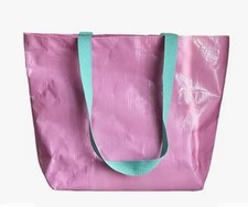 2 Pk. Pink Reusable Waterproof Shopping Bag For Groceries Or Beach.