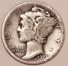 1923-P Mercury Dime - Fine - #3878ED FREE SHIPPING