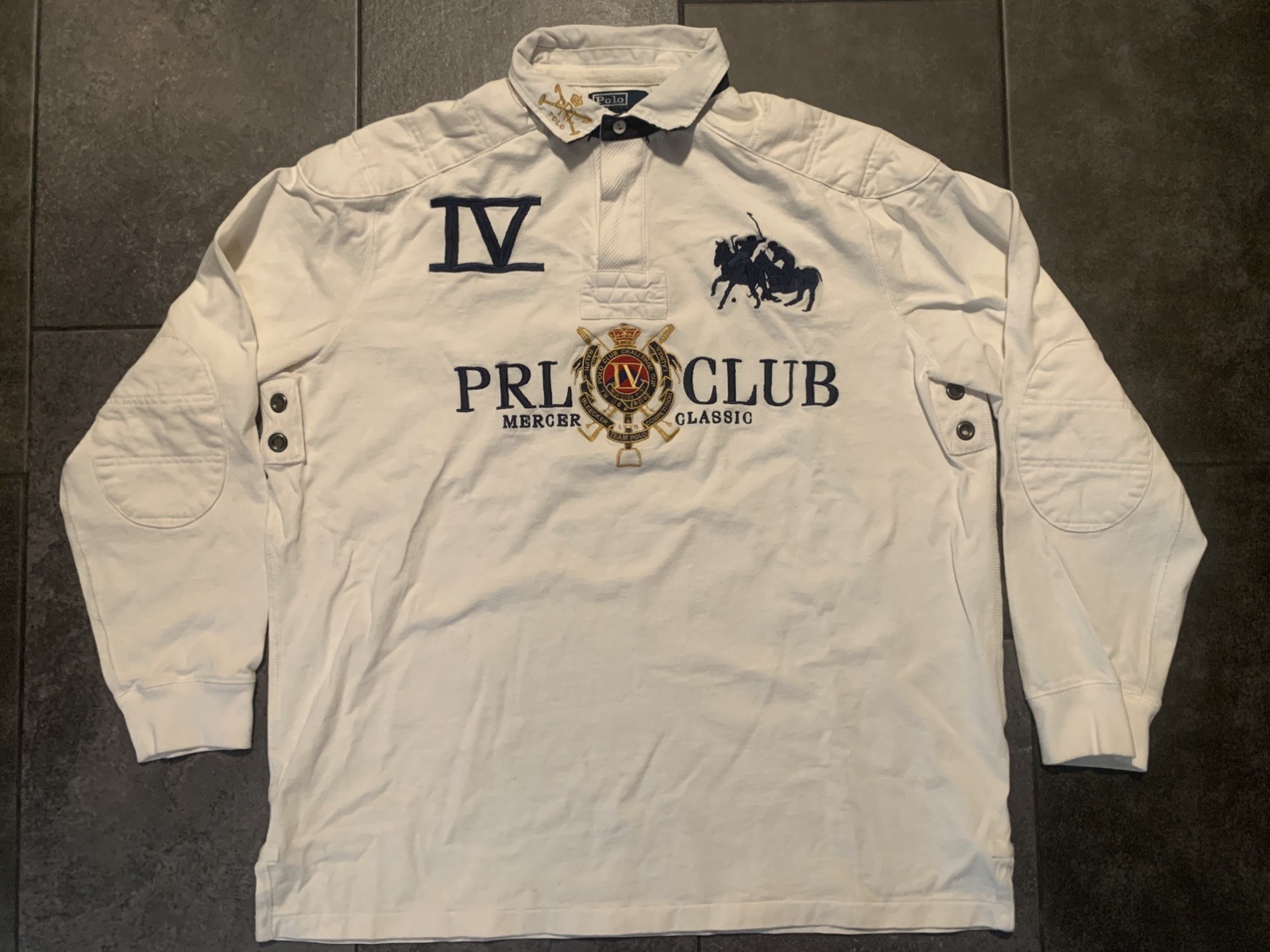 Vintage Polo Ralph Lauren Rugby Shirt size XL PRL Club Mercer Classic Crest