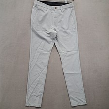 BONOBOS Golf Pants Mens 32x34 Slim Fit Flat Front Light Gray Performance Stretch