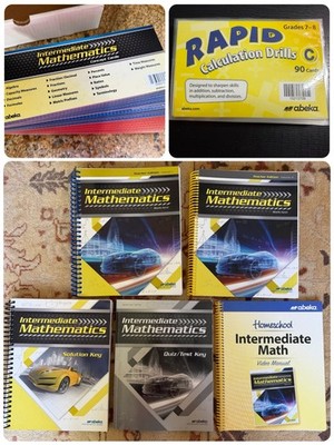 Abeka 7th Grade Math Teacher Keys Video Manual Concept & Rapid Calculation Cards