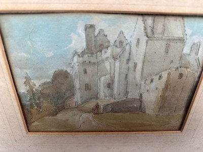 Rare 1849 Antique Framed Painting Brodick Castle Arran by Sir John James Stuart