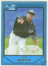 Justin Jackson Atlanta 2007 Bowman Draft Blue Bordered