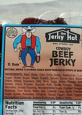 The Jerky Hut - Smoked (Cowboy) beef jerky  (8oz)